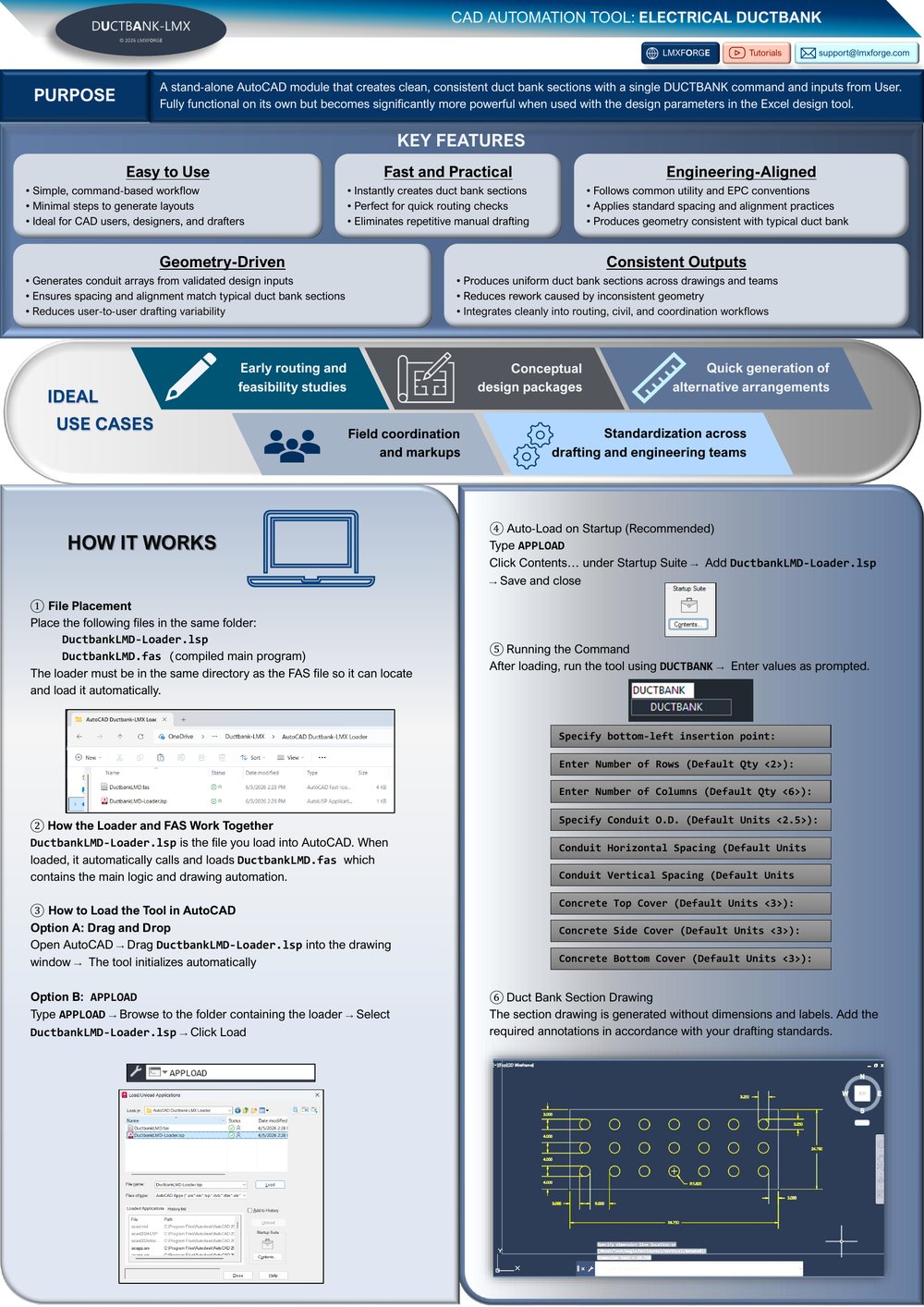 Ductbank-LMX AutoCAD Add-On